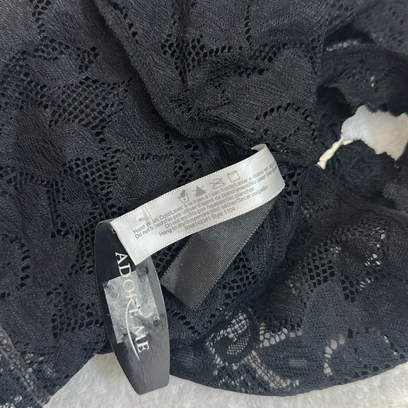 NWT Adore me women's lace halter neck open back scallop trim comfortable lin… - Picture 9 of 9